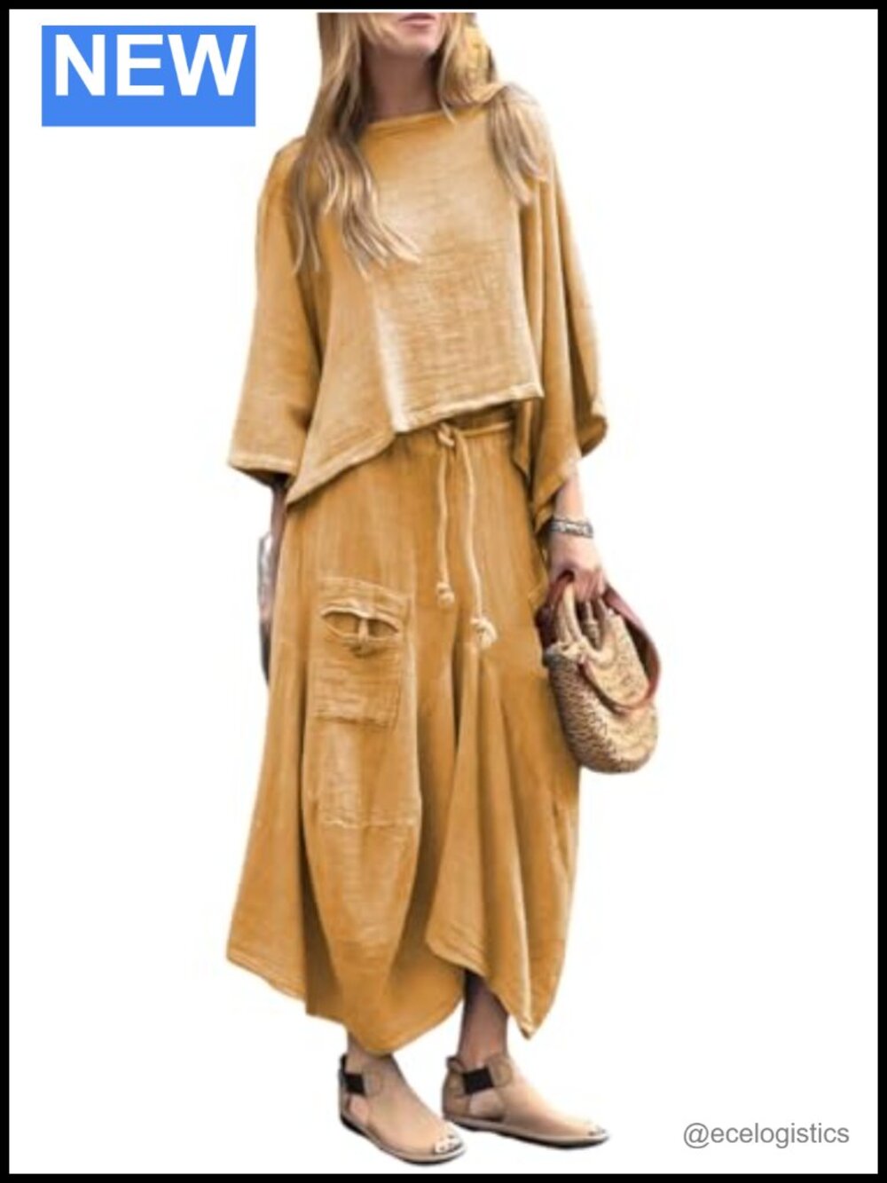 Women's 2 Piece Skirt Set Long Sleeve Crop Top Midi Skirt Casual Lounge Outfit